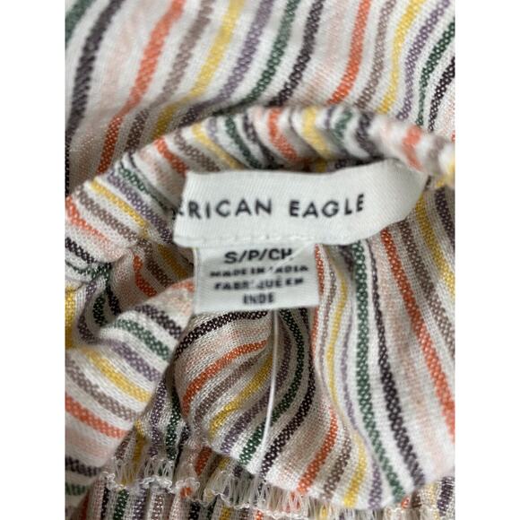 NEW Juniors Women's Abercrombie S Fitch multi-layer stripe halter TOP Boho Party - Picture 7 of 7